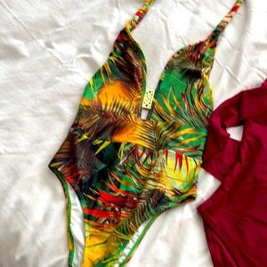 Various one piece swimming suits